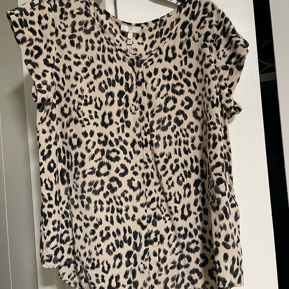 Joie Leopard Print Blouse